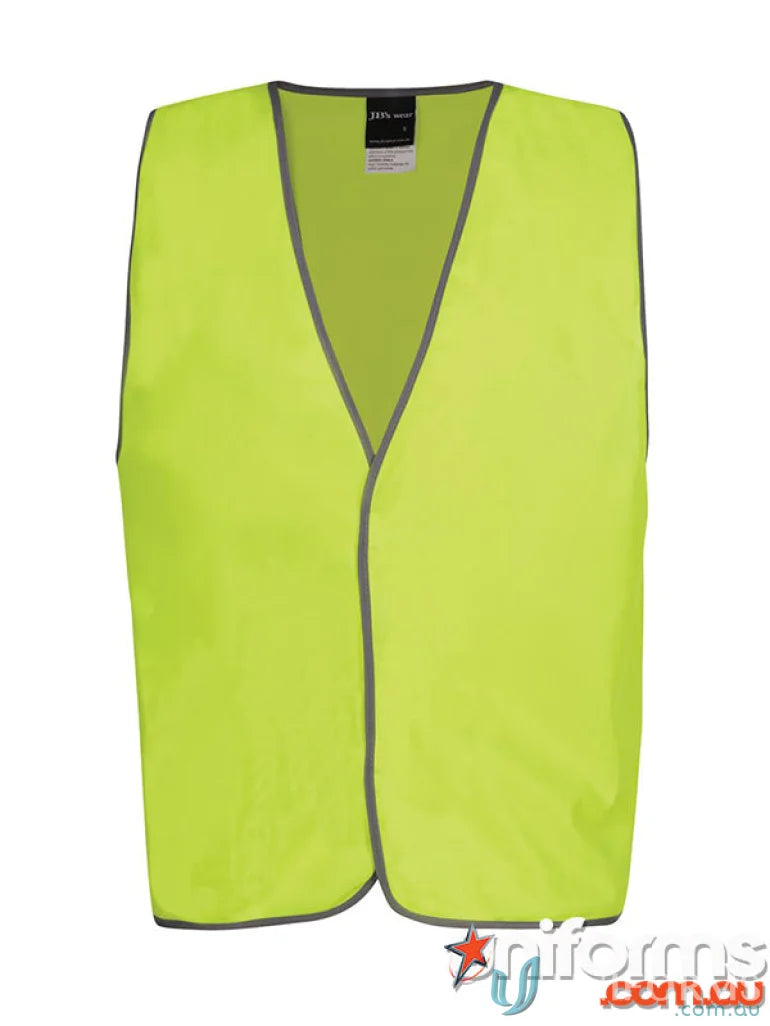 Yellow safety vest with visitor printed design meets Australian standards, extra large fit