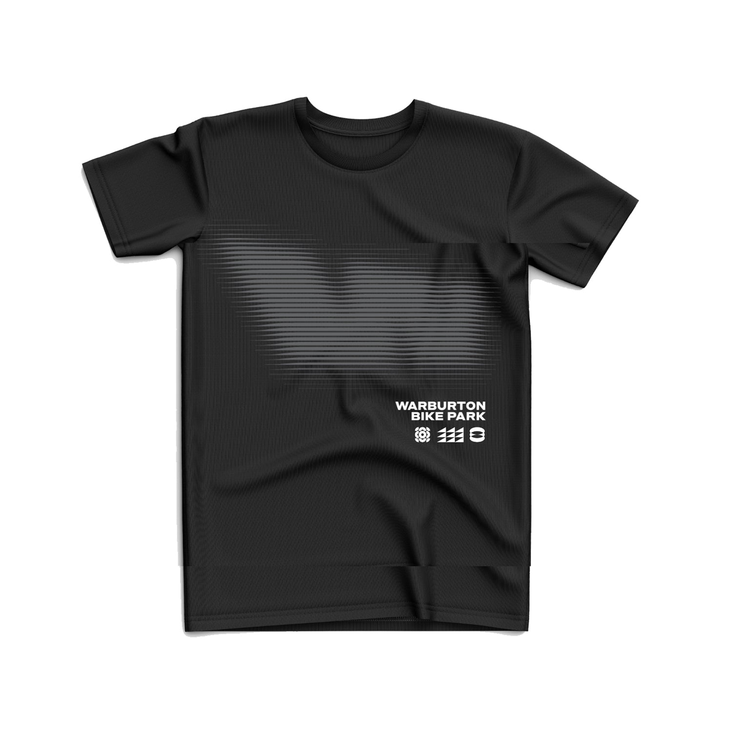 Black Warburton Bike Park T1 Tee with short sleeves