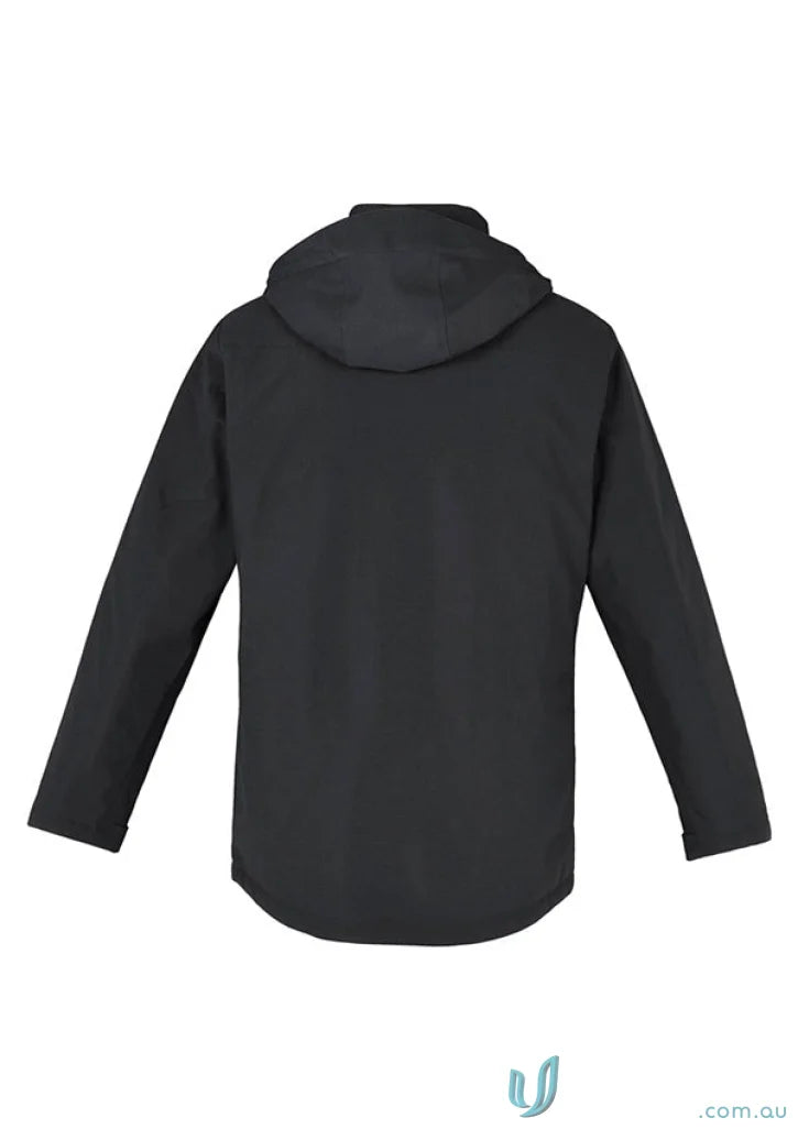 Black hooded waterproof eclipse jacket with luxury quilted lining for men’s style