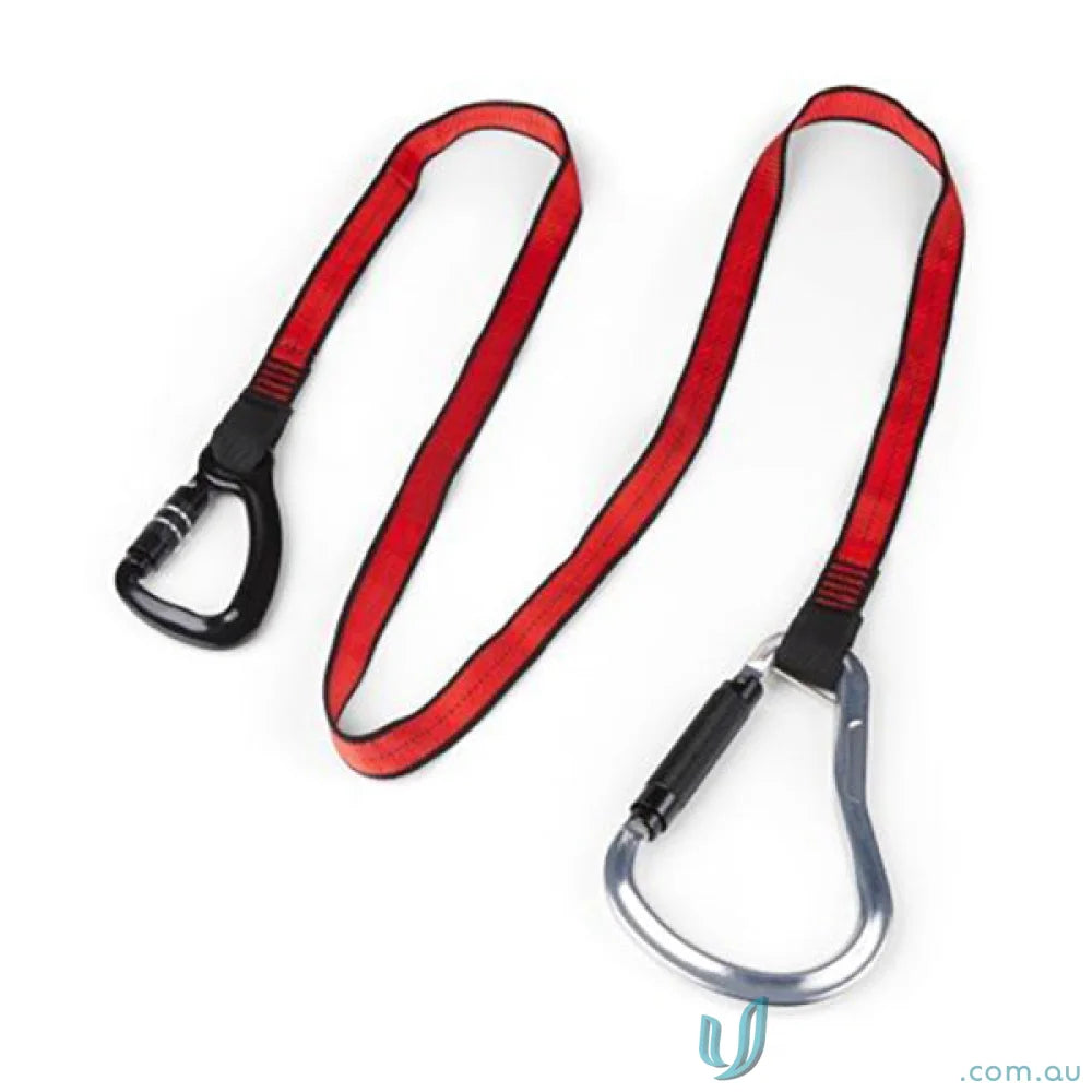 Red nylon runner with dual-action carabiners for Webbing Tether Extra Heavy-Duty Load Rating