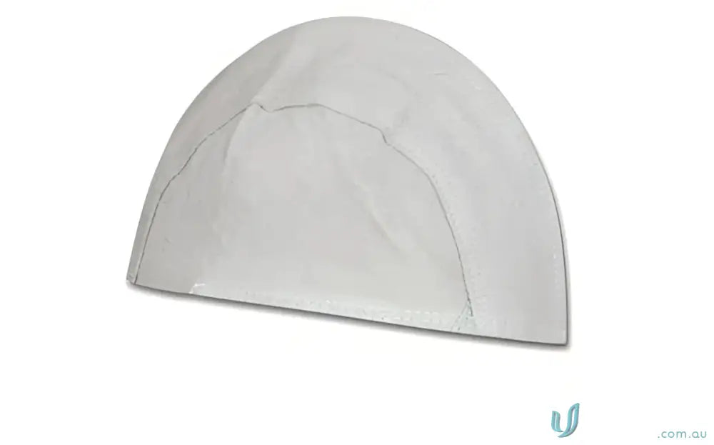White dome-shaped welders cap head covering for work uniforms and safety gear