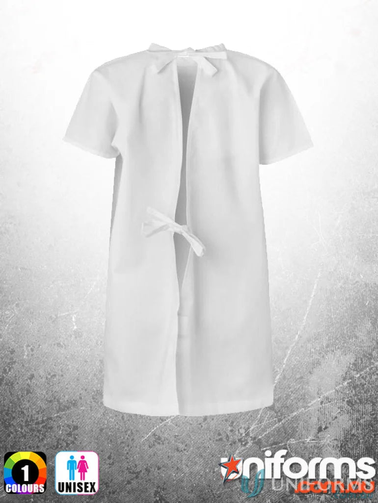 White SS Patient Gown ideal for patient gowns in aged care facilities and rehab centers