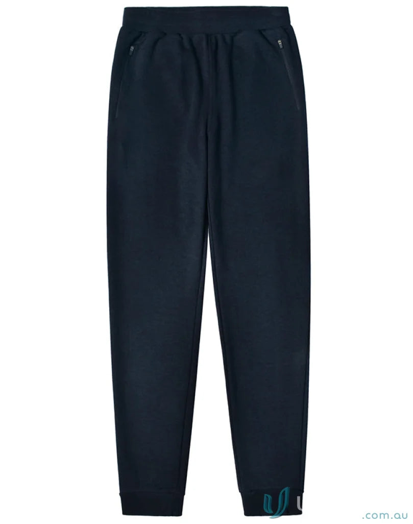 Navy blue French Terry Track Pants for Adults from Winning Spirit, perfect for workouts