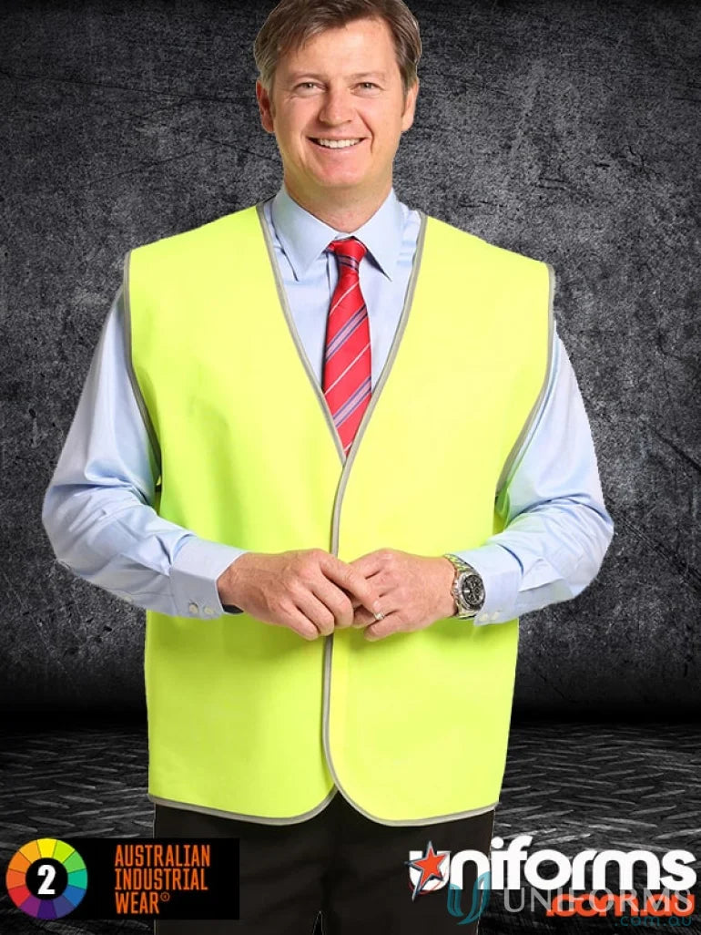 Yellow safety vest from Winning Spirit AIW HiVis 120gsm for high visibility safety