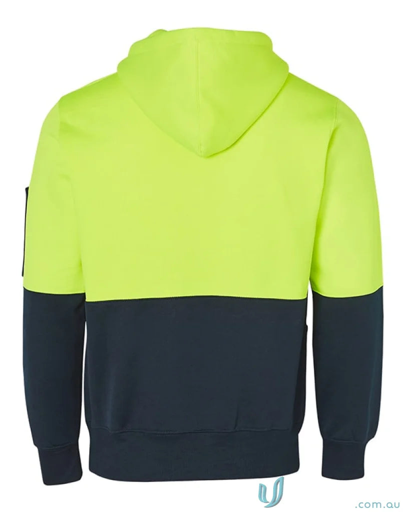 Winning Spirit Hi-Vis Two-Tone Fleecy Hoodie with pocket on left arm