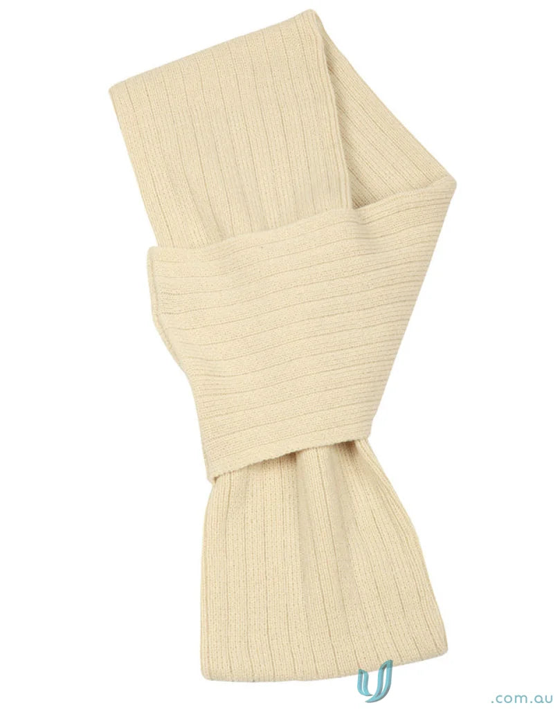 Beige spirit cable knit scarf from Winning Spirit Cable Knit Scarf collection