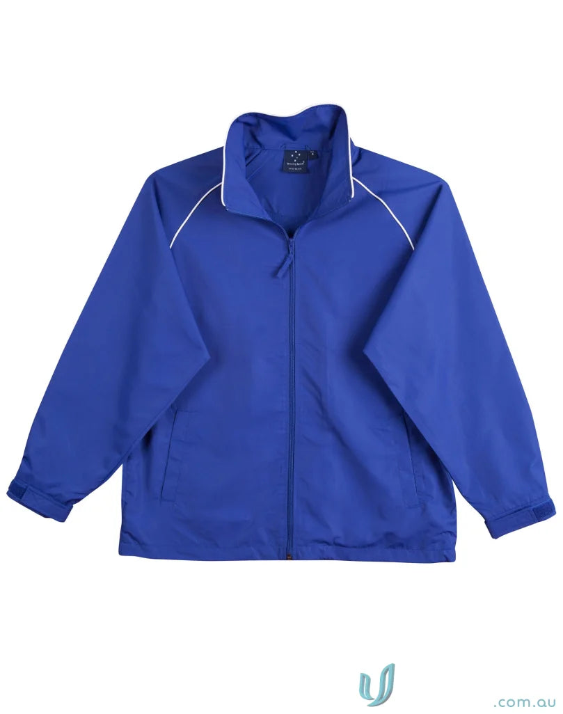 Blue zip-up champion track jacket with white trim from Winning Spirit Champion Track Jacket collection