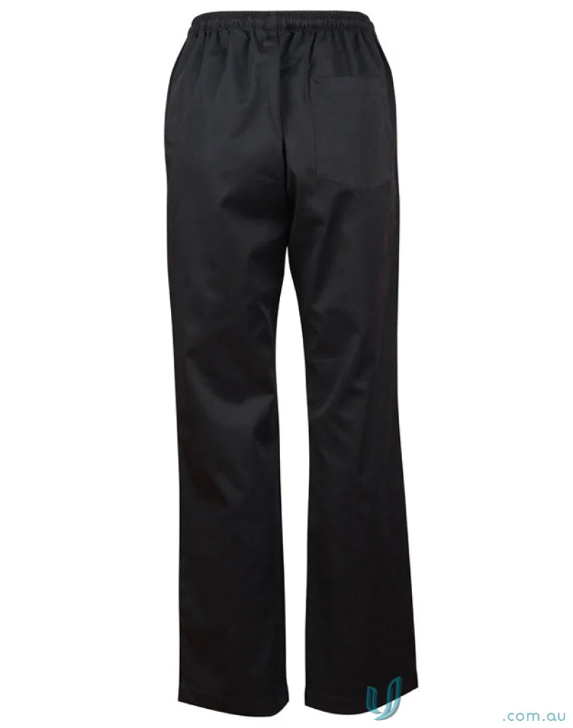 Winning Spirit Chefs Pants with black elastic waistband chef’s and patch pocket chef’s