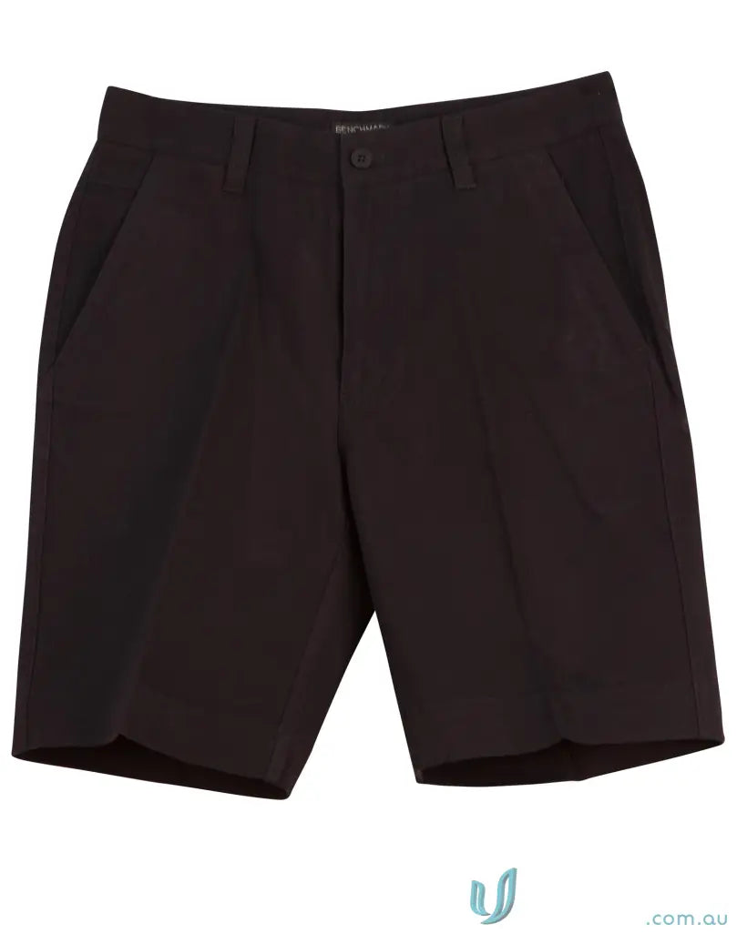 Men’s black spirit chino shorts with pockets for all-day comfort and casual style