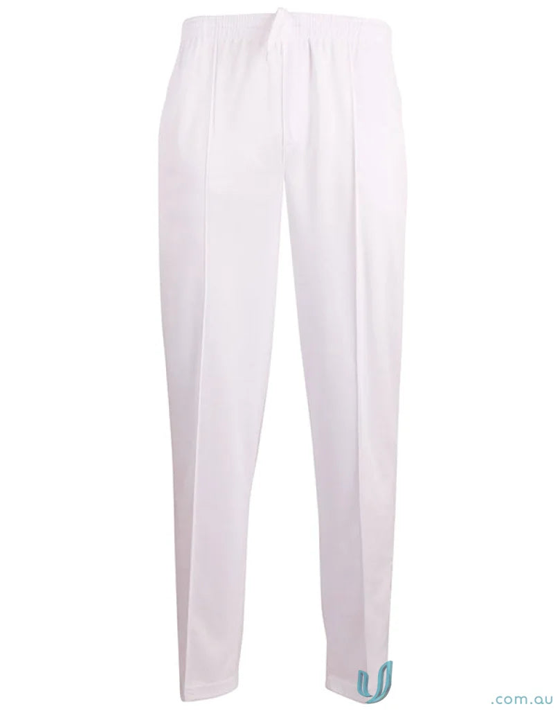 White pleated trousers from Winning Spirit CoolDry Cricket Pants CP29 for comfortable cricket play
