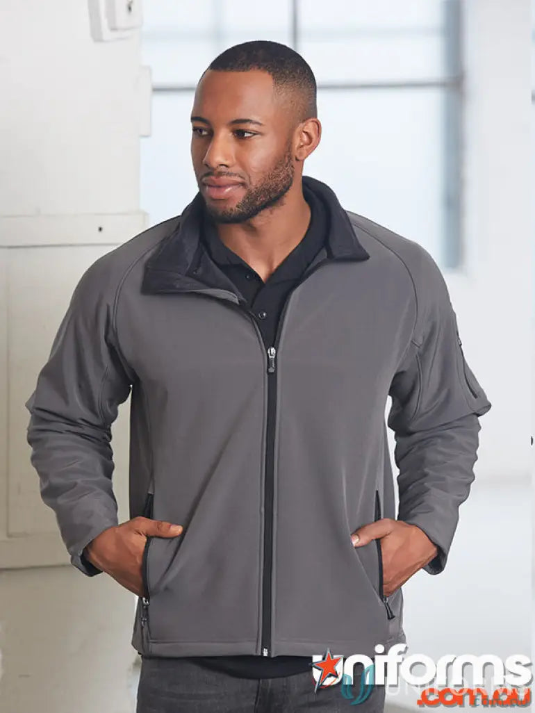 Gray Winning Spirit HiTech Softshell Jacket perfect for jk23 men’s softshell in wind resistance work settings