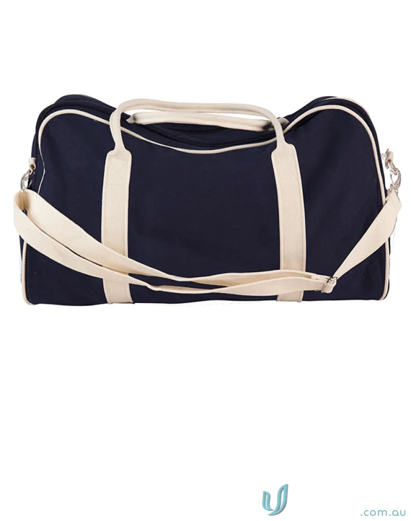 Navy blue Winning Spirit Impact casual bag with reinforced carry handles and cream accents