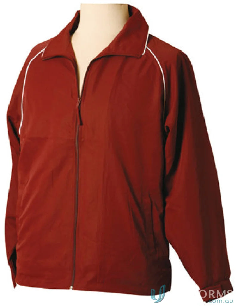 Kids Champion Track Jacket with Maroon Zip-Up and White Trim for winning spirit kids
