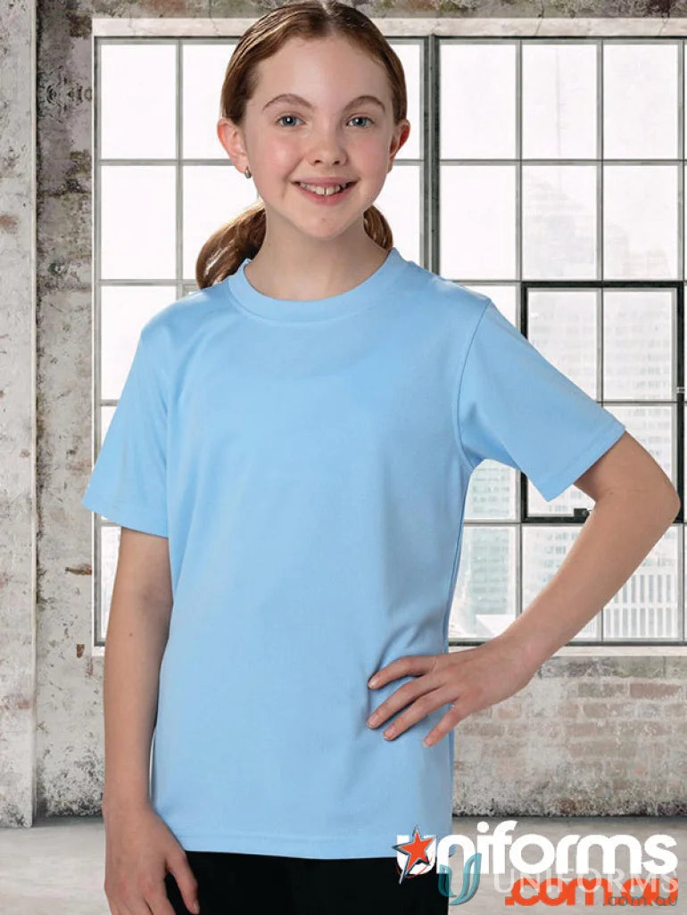 Light blue winning spirit kids CoolDry tee ts23k for kids casual wear
