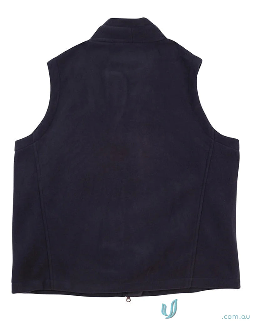 Navy blue Winning Spirit Kids Micro Bonded Polar Fleece Vest for kids