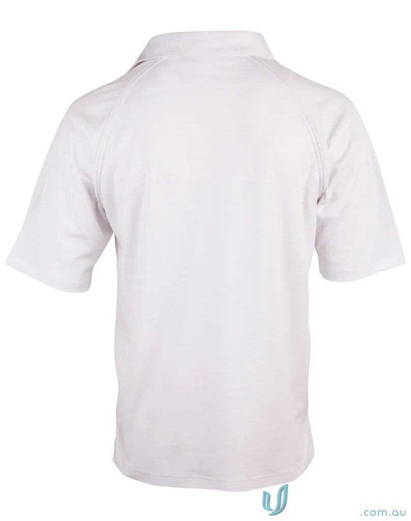 Kids cricket polo white short-sleeved collared shirt for Winning Spirit Kids SS Cricket PS29K Truedry SS Cricket