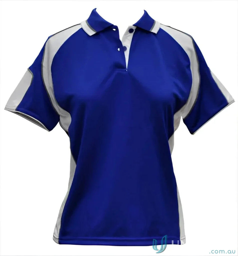 Blue and white ladies cooldry Winning Spirit Ladies CoolDry Alliance Polo shirt outdoor comfort