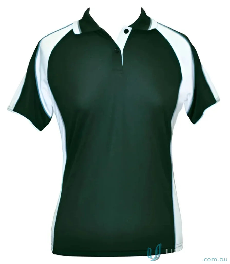 Green and white Winning Spirit Ladies CoolDry Alliance Polo shirt for women