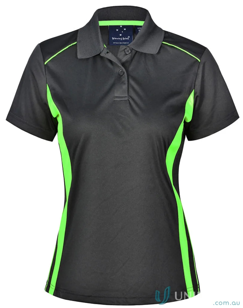 Winning Spirit PS80 Pursuit Polo Lady in dark gray with neon green accents