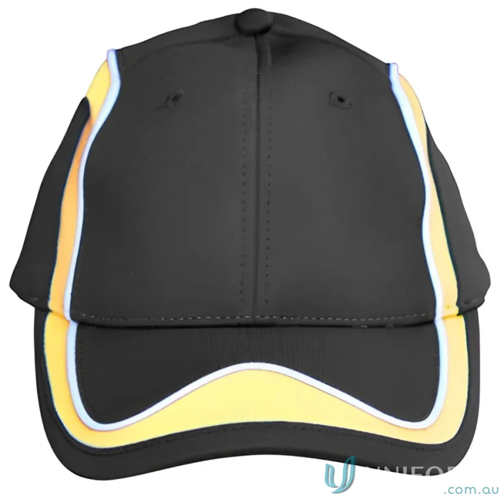 Black ch53 Legend Cap with yellow and white trim from Winning Spirit Legend collection