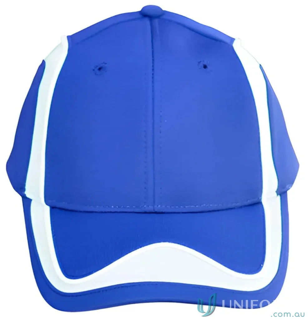 Blue and white ch53 Legend Cap made with CoolDry Pique Mesh from Winning Spirit Legend