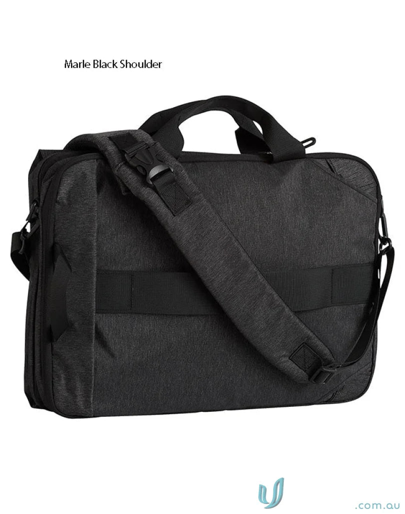 Black shoulder bag from Winning Spirit Leyton Utility Heather Laptop Bag collection