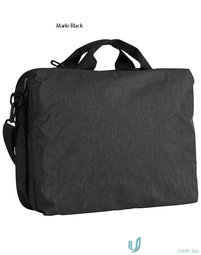 Black Heather Laptop Bag with Shoulder Strap from Winning Spirit Leyton Utility Series
