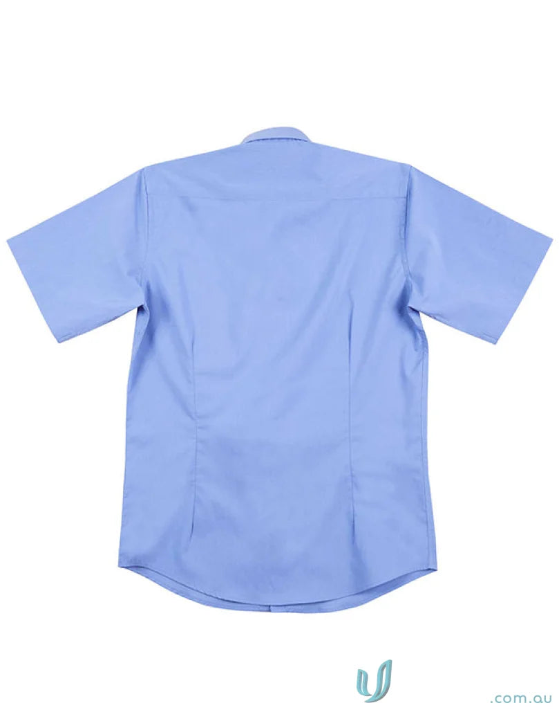 Light blue winning spirit mens executive short sleeve shirt for stylish office wear