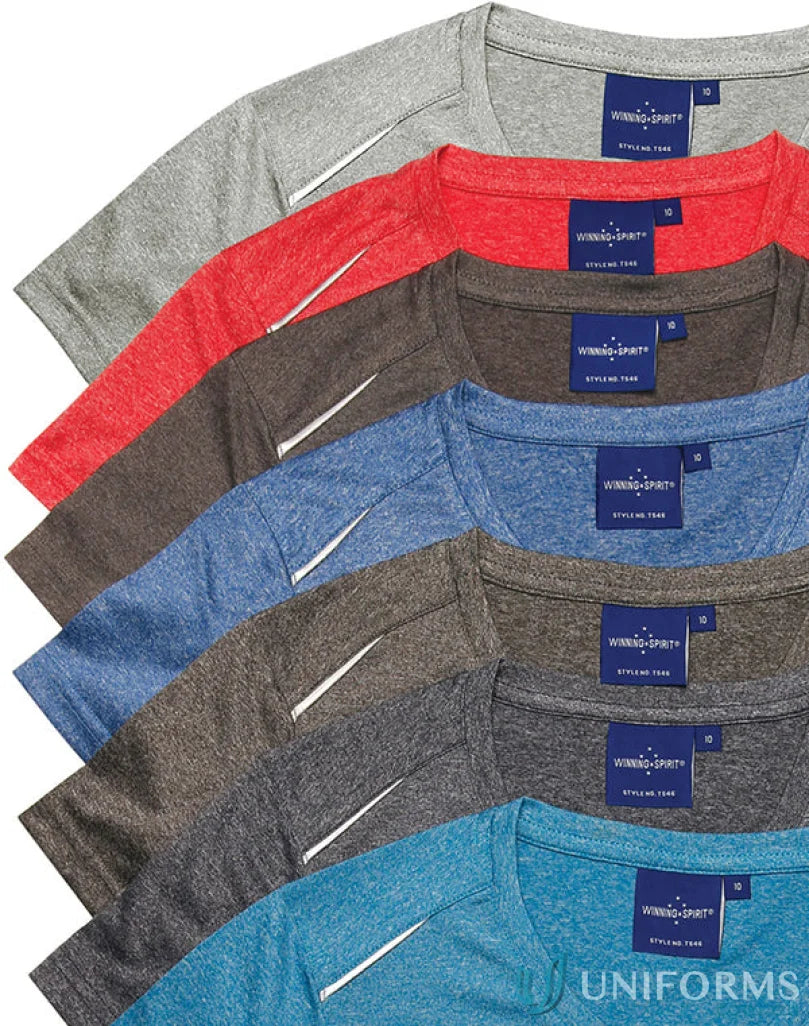 Multiple colorful short-sleeved T-shirts including TS45 Harland from Winning Spirit Mens Rapid Cool line