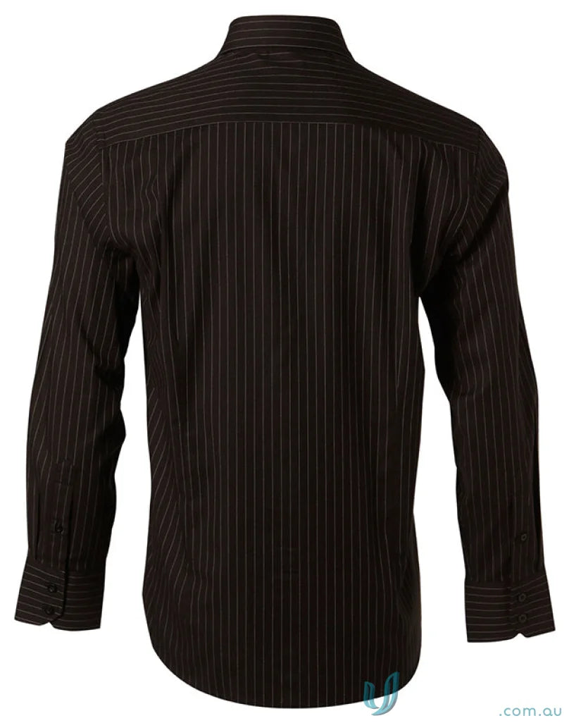 Men’s workwear Winning Spirit Pin Stripe Shirt with bs17 pin stripe long-sleeved dress design