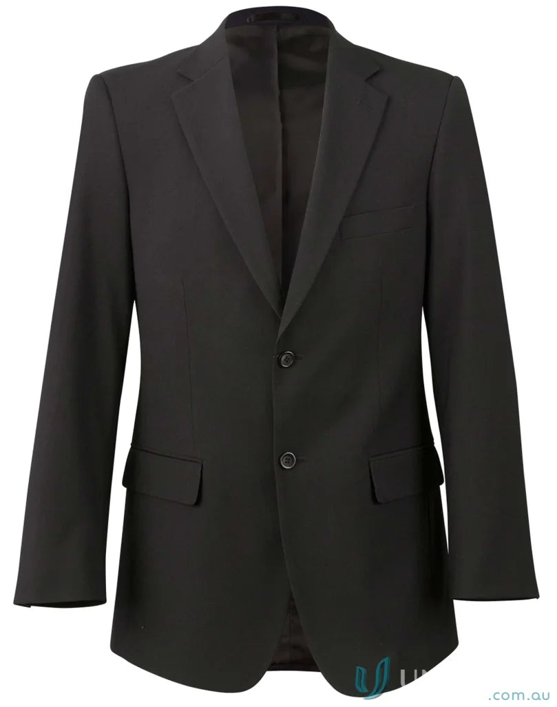 Black two-button men’s poly viscose stretch jacket from Winning Spirit PolyViscose Stretch
