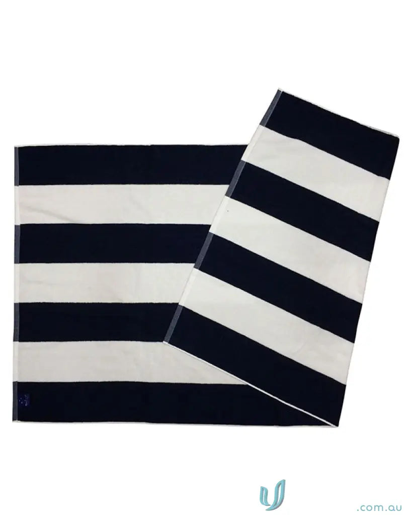 Winning Spirit striped beach towel in terry towelling perfect for sunny days