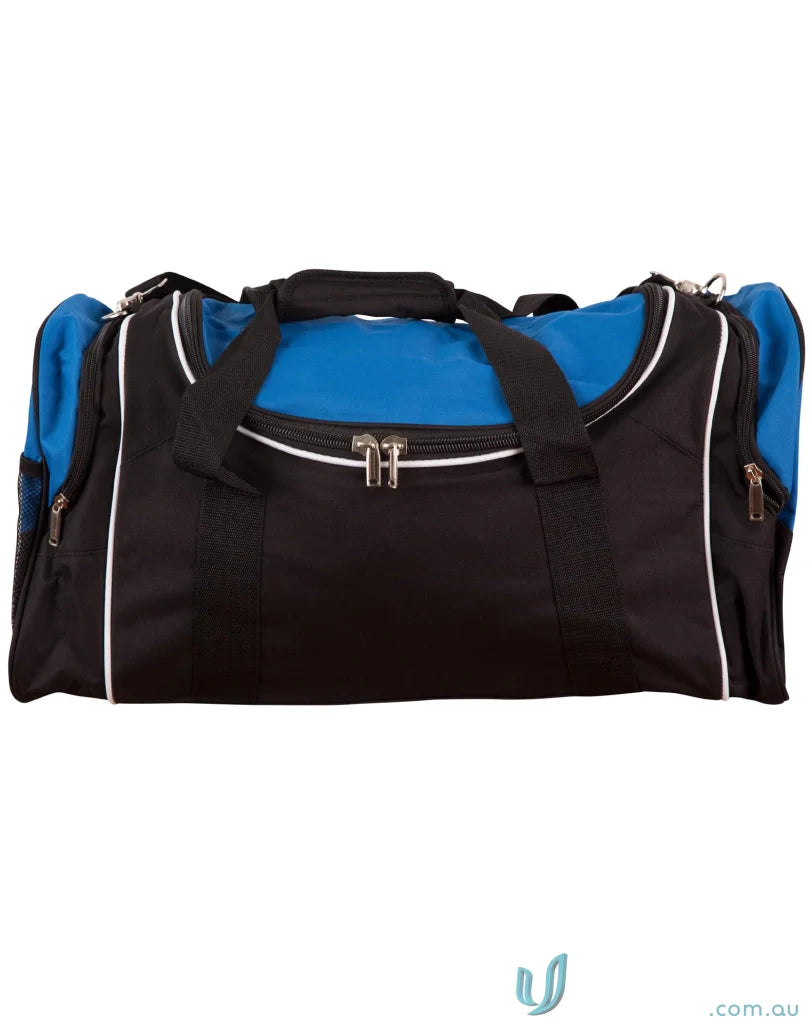 Black and blue Winning Spirit Winner Sports Bag, perfect travel bag for athletes
