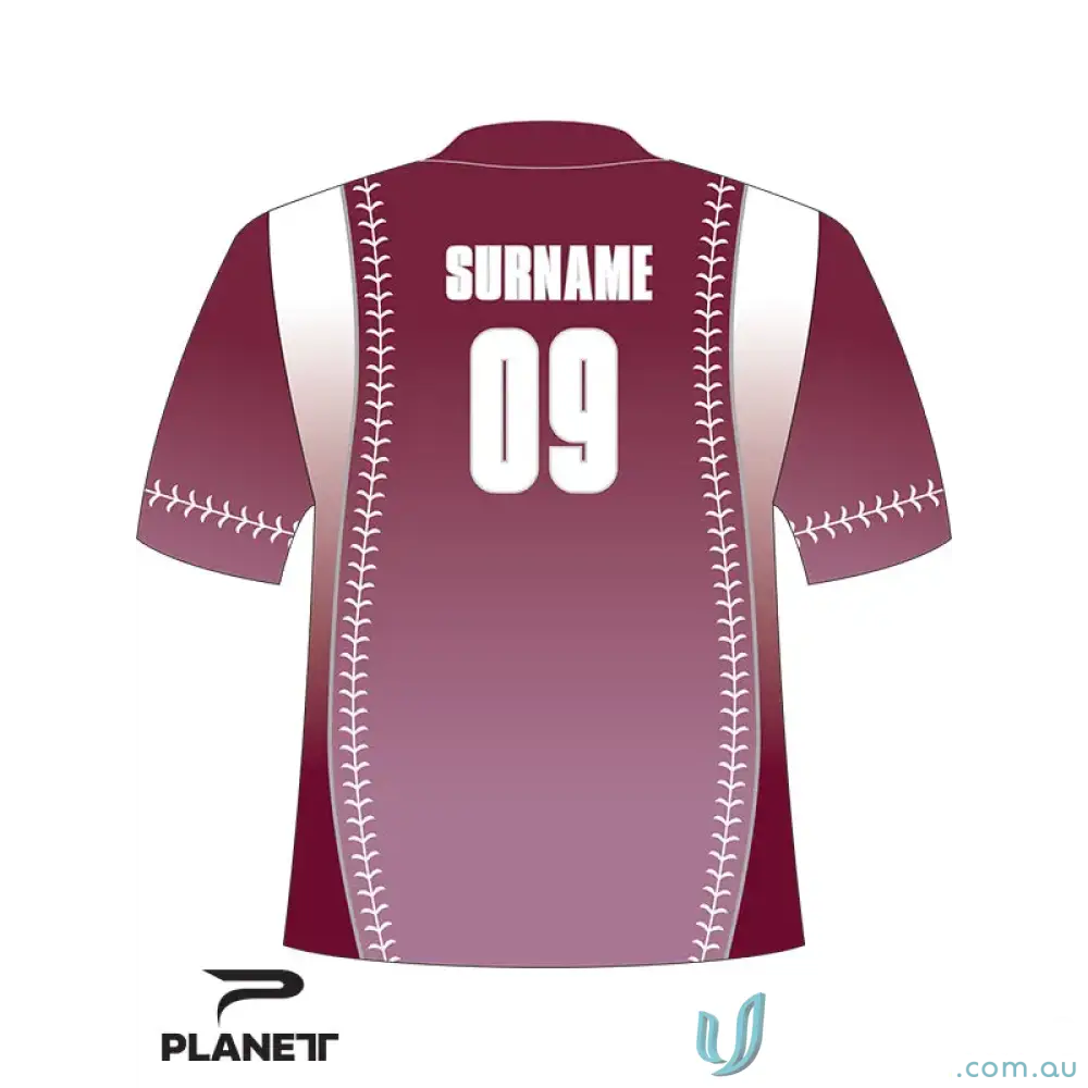 Maroon softball polo jersey for Wodonga Softball Ladies team