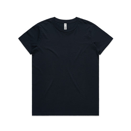 Women’s black basic lightweight tee, short sleeves, crew neck cotton