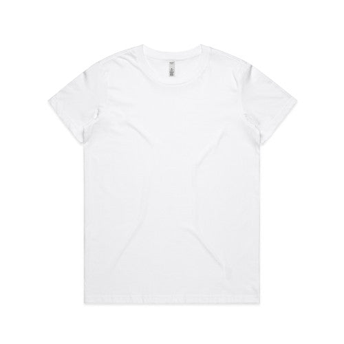 White v-neck basic lightweight tee for women, cotton short sleeves