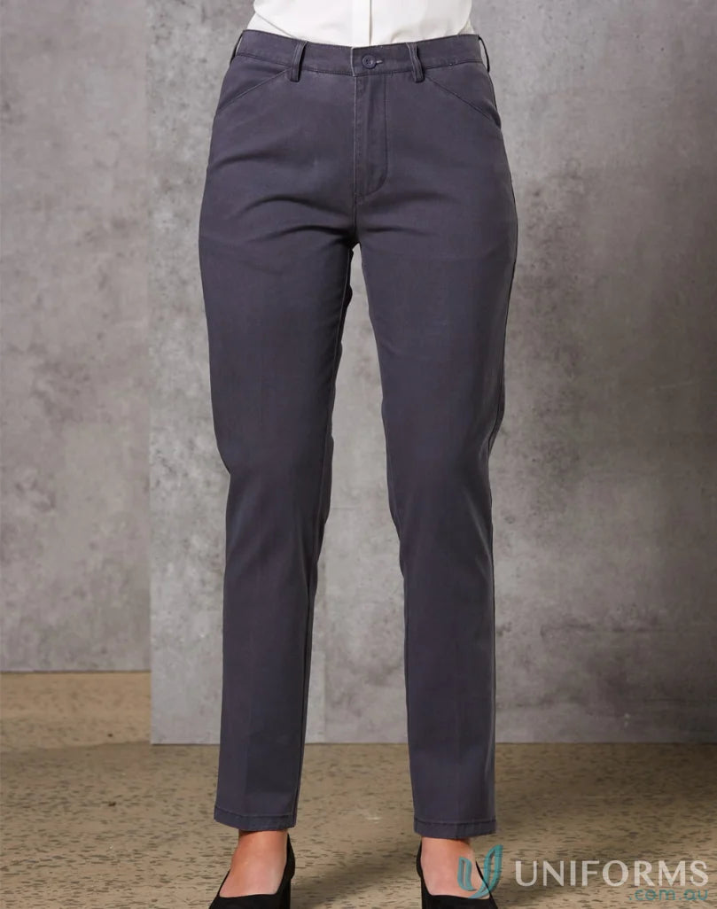 Gray straight-leg Womens Boston Chino Pants, style and comfort with chino pants m9390