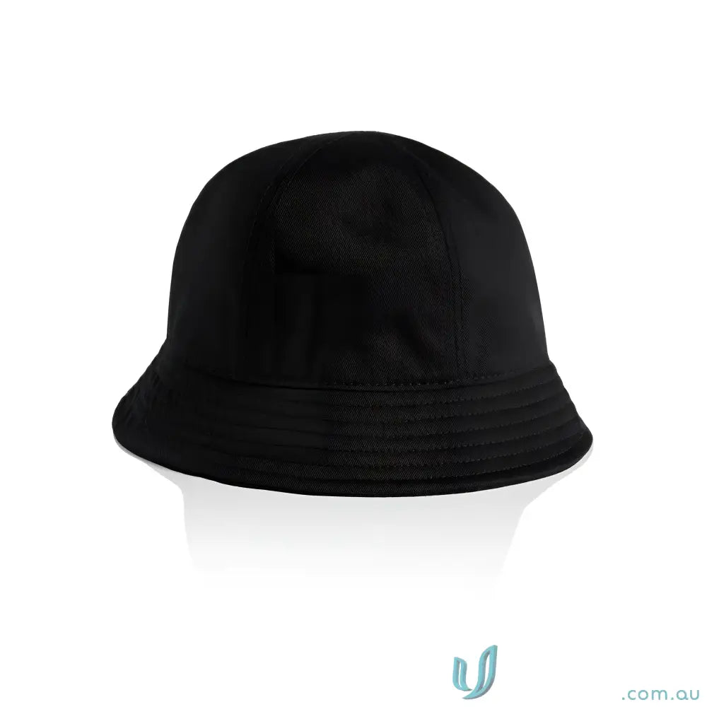 Black brim bucket hat with a ribbed reinforced short brim, stylish and lightweight