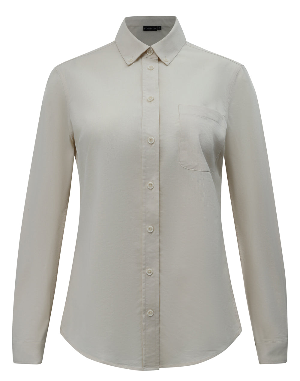Sleek off-white cotton blend m8009l blouse with professional appearance