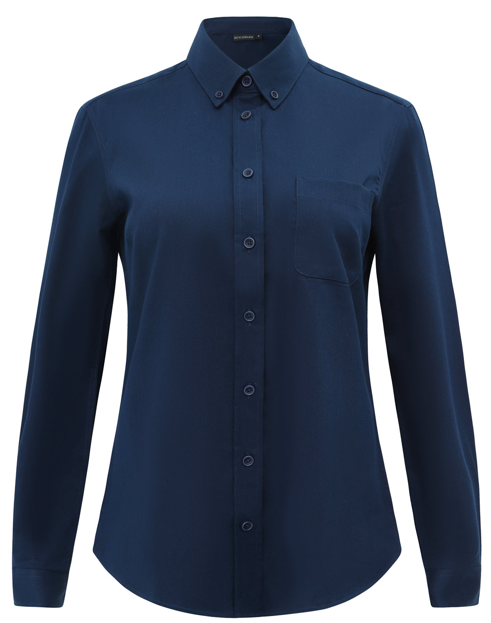 Navy blue m8009l womens cotton blend shirt for professional appearance