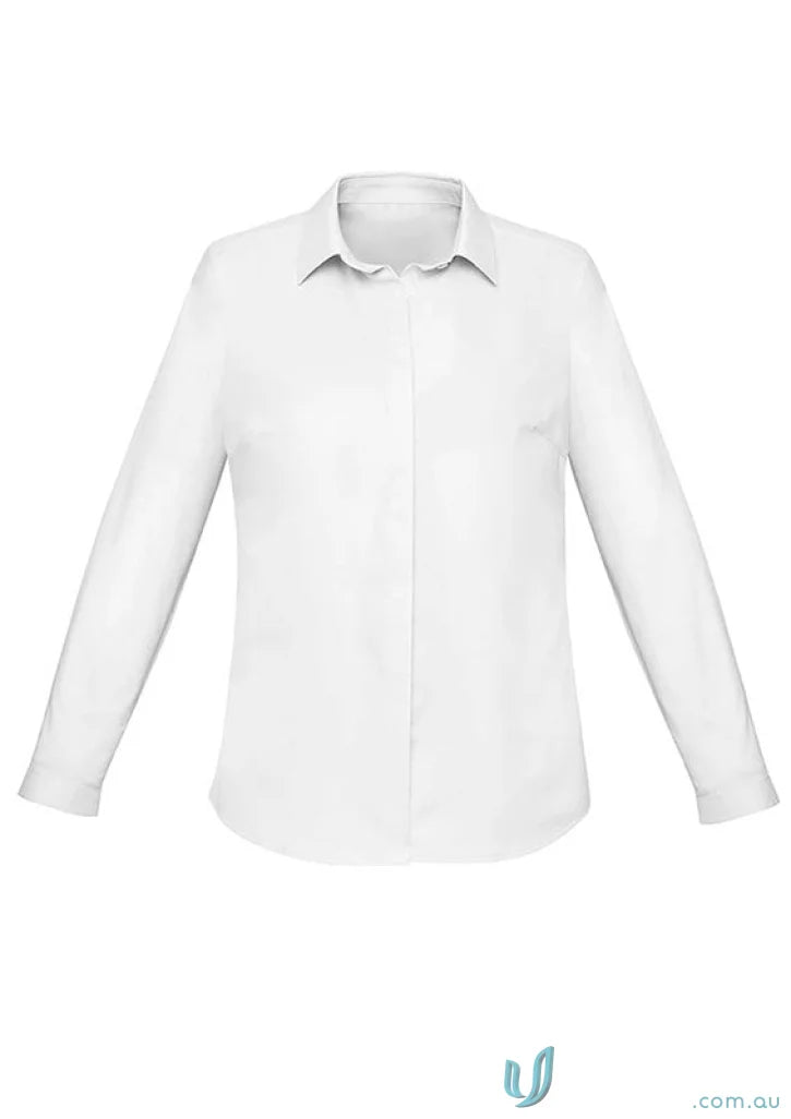 Women’s Charlie LS Shirt in white long-sleeve shirt style, perfect for casual looks