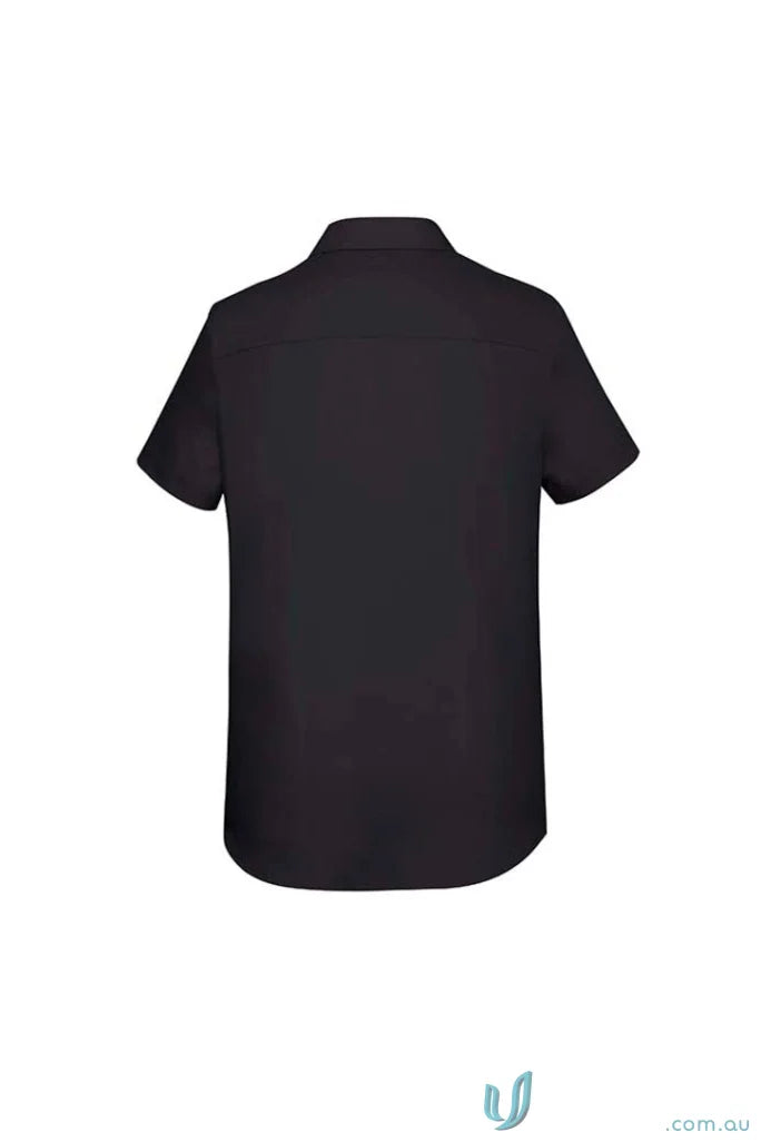 Women’s Charlie SS Shirt with black short-sleeves and hidden bust design
