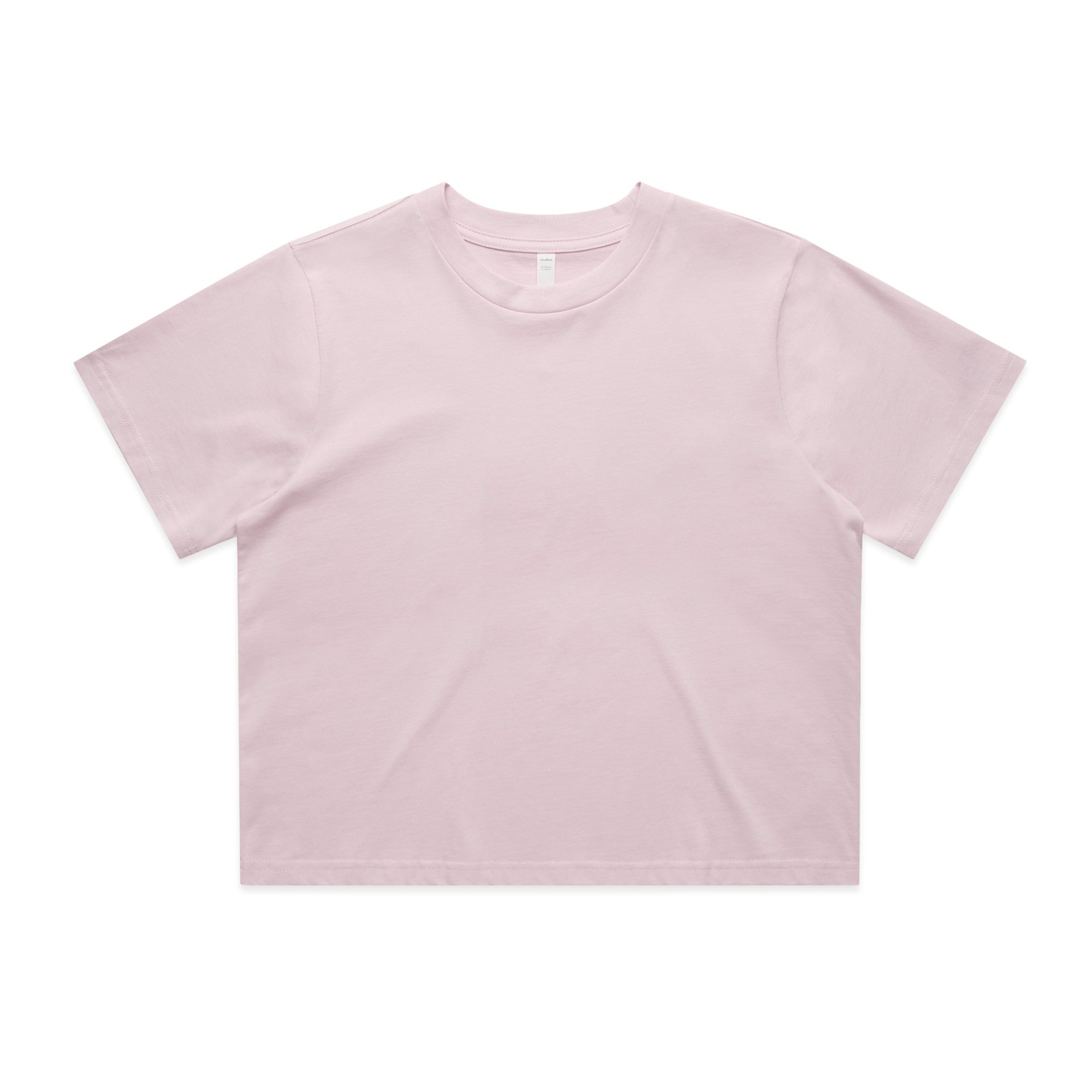 Womens classic cropped tee in lavender with short sleeves