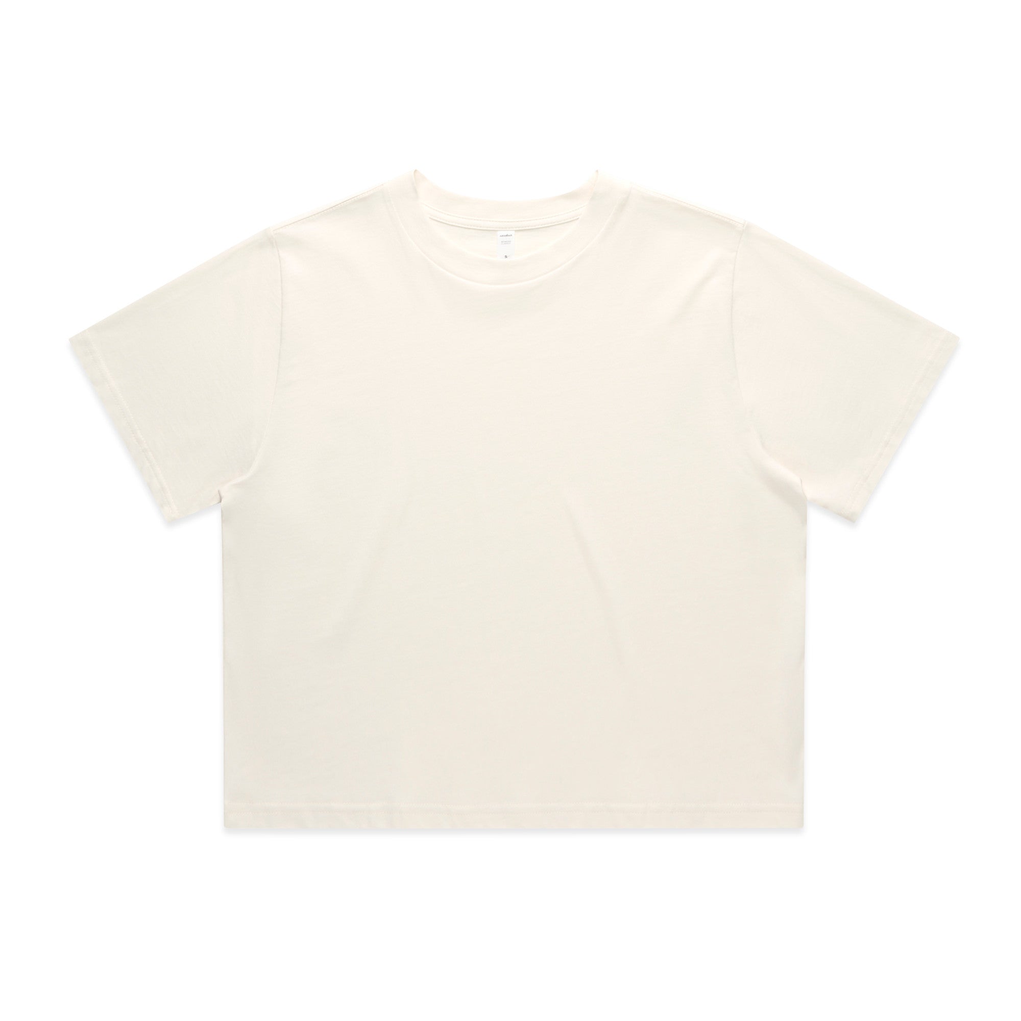 Womens classic cropped heavyweight tee in cream