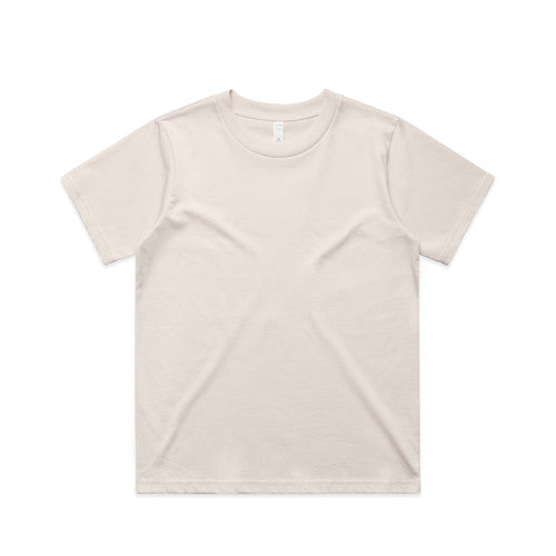 Cream-colored Women’s Classic Minus Tee with relaxed fit and short sleeves