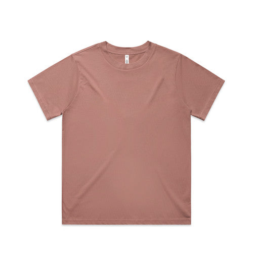 Women’s dusty rose classic minus tee, short sleeve relaxed fit