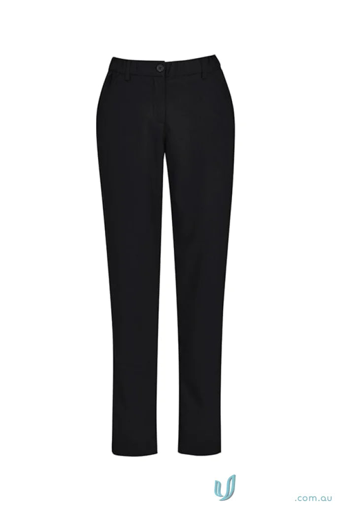 Black women’s slim leg pant with bizcare comfort waist, perfect for aged care