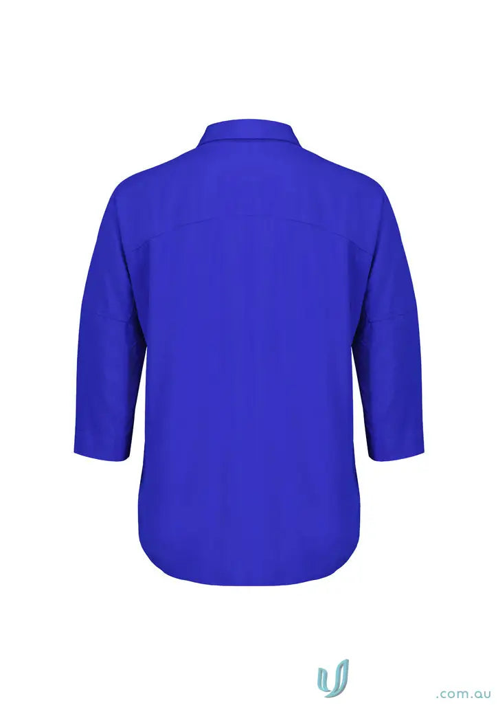 Blue Womens Dahlia 3Q Sleeve Blouse showcasing stylish sleeve blouse-rb366lt