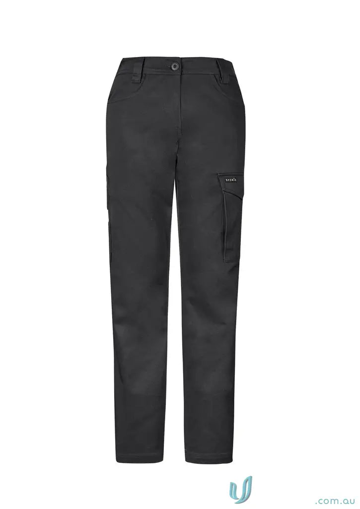 Women’s stretch cotton cargo pants for women, black stretch cargo pants, comfy casual style