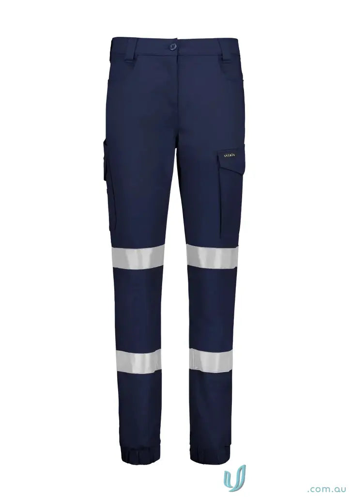 Women’s Essential Stretch Taped Cargo Pant with reflective stripes and cotton-elastane blend